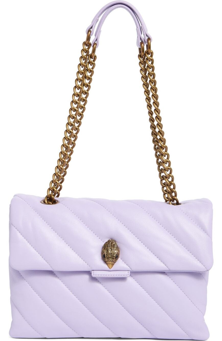 Kurt Geiger Kensington Leather Quilted Hand Bag-Lilac/Lavender-Small/Mini-NWT